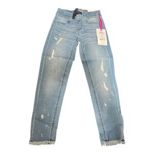 NWT Justice Girls Distressed Jegging Jeans Size 7 Slim